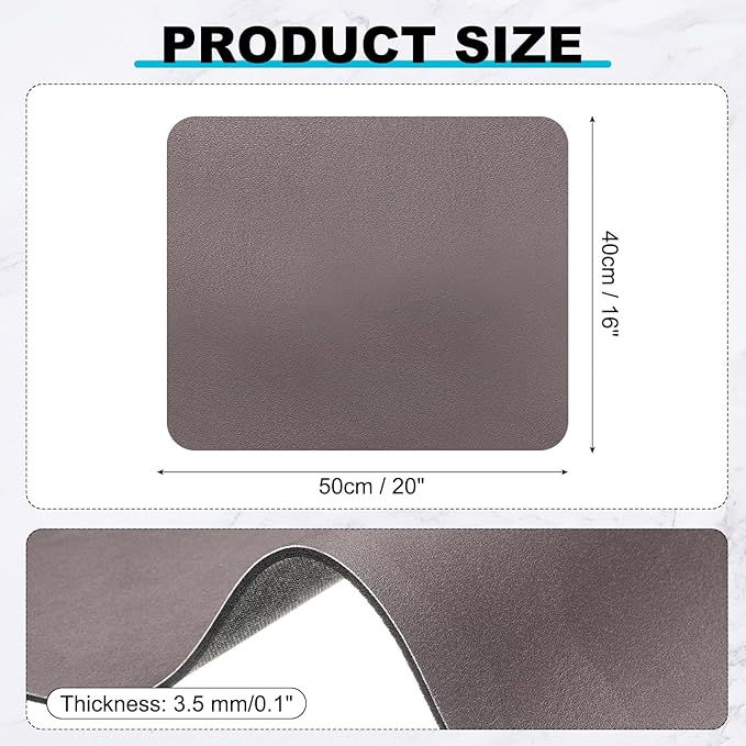 uxcell Dish Drying Mat for Kitchen Counter, 20" x 16" Absorbent Coffee Mat Rubber Backed Hide Dirt for Kitchen Countertop Coffee Mat Heat Resistant Non-Slip, Brown