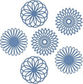 Smithcraft Blue Trivets for Hot Dishes, Pots and Pans, Silicone Trivet Mat Hot Pads for Kitchen Decor, Silicone Heat Resistant Mats Countertop, Round Trivets Pot Holder for Table&Quartz Set 6