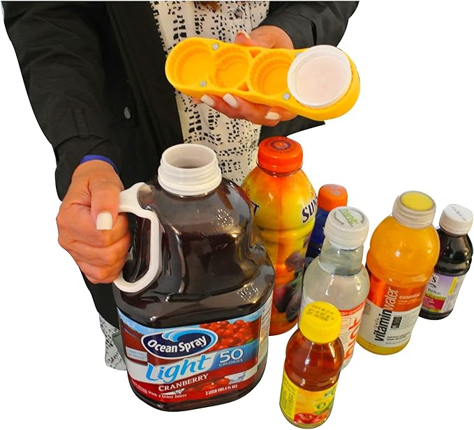 magic Opener COMBO – 1 mO MINI for small plastic caps & 1 mO PLUS for larger plastic caps See Pictures for Better Understanding – Soda Opener - Water Opener | Twist-off | Good for 16 sizes | Help Aids