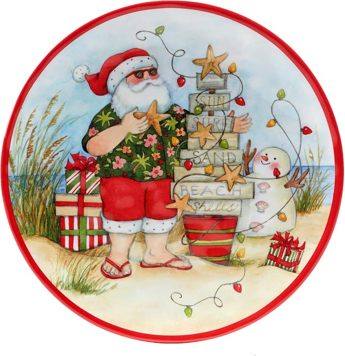 Certified International Santa's Wish Melamine 12 Piece Dinnerware Set, Service for 4