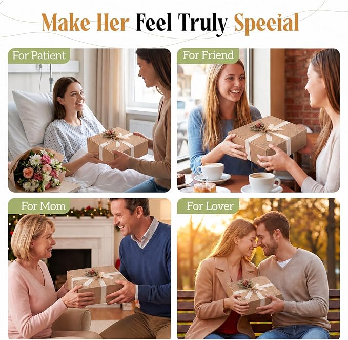 OHATOS Self Care Gifts for Women, Care Package for Women, Birthday Gift Basket for Best Friend Sister Mom, Cozy Gift Set, Feel Better Relaxing Gifts for Girls