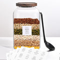 2 PCS Large Glass Jar with Airtight Lid, Glass Food Storage Jars for Tea,Spice,Cereal, Egg,Flour,Coffee and More(70 FL OZ/2000 ml) (94oz*1)