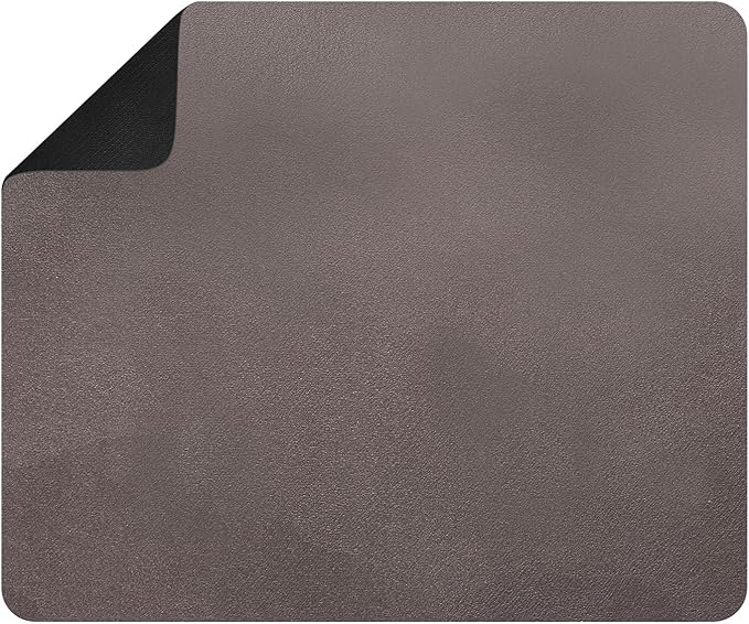 uxcell Dish Drying Mat for Kitchen Counter, 20" x 16" Absorbent Coffee Mat Rubber Backed Hide Dirt for Kitchen Countertop Coffee Mat Heat Resistant Non-Slip, Brown