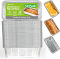 UBeesize 2Lb Thicker & Heavy Duty Disposable Aluminum Loaf Pans, 50 Pack Ultra Sturdy 8.5 x 4.5 Foil Bread Pans for Baking Banana Bread, Cakes, Meatloaf & Food Storage