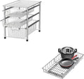 Simple Houseware 3 Tier Basket Drawer + Cabinet Pull-Out Shelf