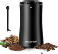 HAUSHOF Coffee Grinder Electric, One Touch Coffee Bean Grinder for Beans, Spices, Herbs and Seeds, Compact Design, with Clean Brush Black