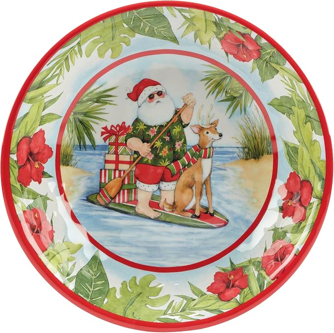 Certified International Santa's Wish Melamine 12 Piece Dinnerware Set, Service for 4