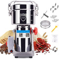 750g Electric Grain Mill Grinder, 304 Stainless Steel Flour Mill, 2800W High Speed Spice Grinder, Electric Grain Mill for Dry Wheat, Oats, Corn, Pepper and Coffee Beans