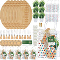 Honeydak 49 Pcs Football Baby Shower Prizes for Game Players 6 Sets Football Shaped Cheese Board Fork Knives Coasters Towel Potted Plant Thanks Card Gift Bag for Baby Bridal Shower Favor