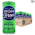 HIGH Brew Coffee Cold Brew Coffee + Protein, Dark Chocolate Mocha, 8 Oz Can, 12/pack