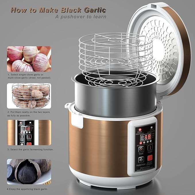 5L Black Garlic Fermenter, Automatic Garlic Fermenting machine, Wine Fermenting Machine, Yogurt Maker with Temperature Control
