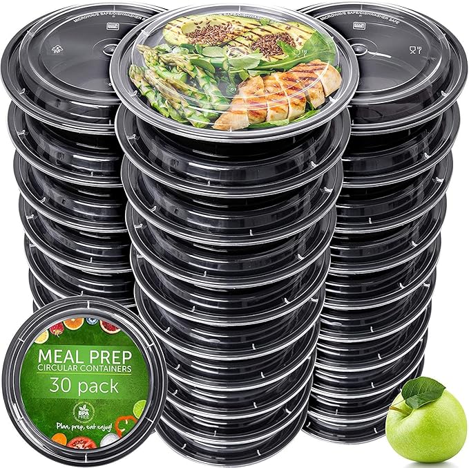 Chopbox + Round Plastic Reusable Container (30pck)
