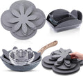 Queekay 36 Pcs Felt Pot Pan Protectors Dish Dividers Separators Bakeware Cookware Scratch Protectors Different Sizes, Thicker Pan Pads for Stacking Cookware Organizing Protecting (Gray)