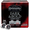 Community Coffee Dark & Bold Variety 54 Count Coffee Pods, Extra Dark Roast Compatible with Keurig 2.0 K-Cup Brewers, 54 Count (Pack of 1)