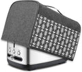 Yarwo 2 Slice Toaster Cover with Pockets and Top Handle, Nylon Toaster Cover Fits for Most Standard 2 slice Toasters, Gray with Arrow