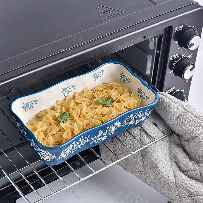 Wisenvoy Casserole dishes for oven Lasagna pan 2-Pcs Baking dish Casserole dish Baking dishes for oven Baking dish set
