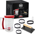Griller's Choice Griddle Breakfast Kit - Pancake Batter Dispenser, Bacon Press, Egg Rings, Perfect for Family Morning Chefs, Cooks, and Pancake Lovers - Ultimate Pancake Breakfast Set
