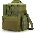 Gafetrey Tactical Lunch Box for Men, Insulated Lunch Bag Adult, Thermal Lunchbox Leakproof Waterproof Cooler Bag, Dual Compartment Lunch tote, Large Lunch Pail for Work Office Travel(Green) 15L
