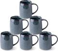GBhome Large Coffee Mugs Set of 6, 18oz Handmade Ceramic Coffee Mugs Set with Gradient color for Latte/Tea/Beer/Hot Cocoa, Dishwasher & Microwave Safe,