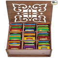 Twinings Tea Bag Sampler Variety with Walnut Wooden Organizer (60 Count) 40 Different Flavours, Gift for Tea Lovers: Women, Men, Mom, Dad, Family, Friends, Couples