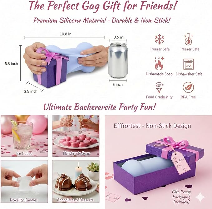 Whimseymart Fun Shape Silicone Cake Pan - Easy Release Non-Stick Mold for Pranks & Girls' Nights