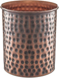 Monarch Abode Kitchen Utensil Holder – Hand Hammered Metal Antique Copper Utensil Holder, Decorative Utensil Crock for Kitchen Counter, Cooking Tool and Spatula Holder for Countertop, Caddy Organizer