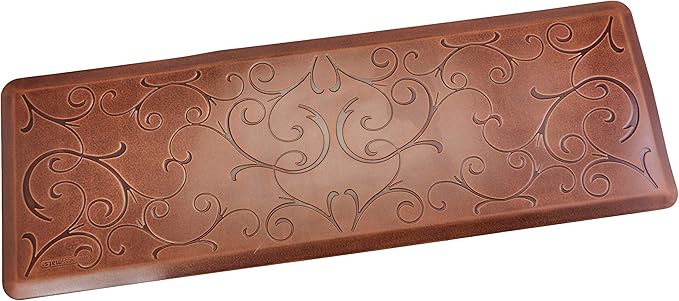 WellnessMats Bella Collection Anti-Fatigue Floor Mat, Polyurethane – Ergonomic Support Pad for Home, Kitchen, Garage, Office Standing Desk – Water Resistant - Made in USA