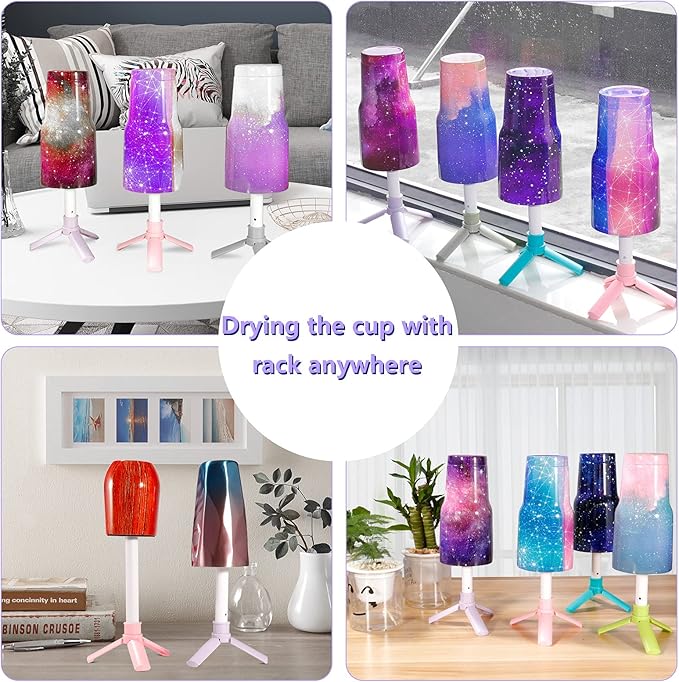 6X Multi Cup Turner for Crafts Tumbler,Epoxy Glitter 4 6 arms Tumbler Full Kits,DIY Cuptisserie Turner,Cup Spinner Machine Kit for Crafts Epoxy Tumbler