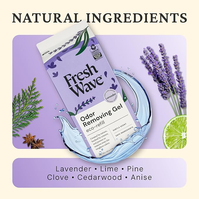 Fresh Wave Lavender Odor Removing Gels Bundle: (2) 15oz. Gels, (1) 63oz. Gel Refill