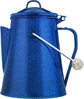 COLETTI Classic Camping Kettle 60 oz — Tea and Camp Kettle, NO Aluminum or Plastic, Ideal for Boiling Water [Blue Enamel]