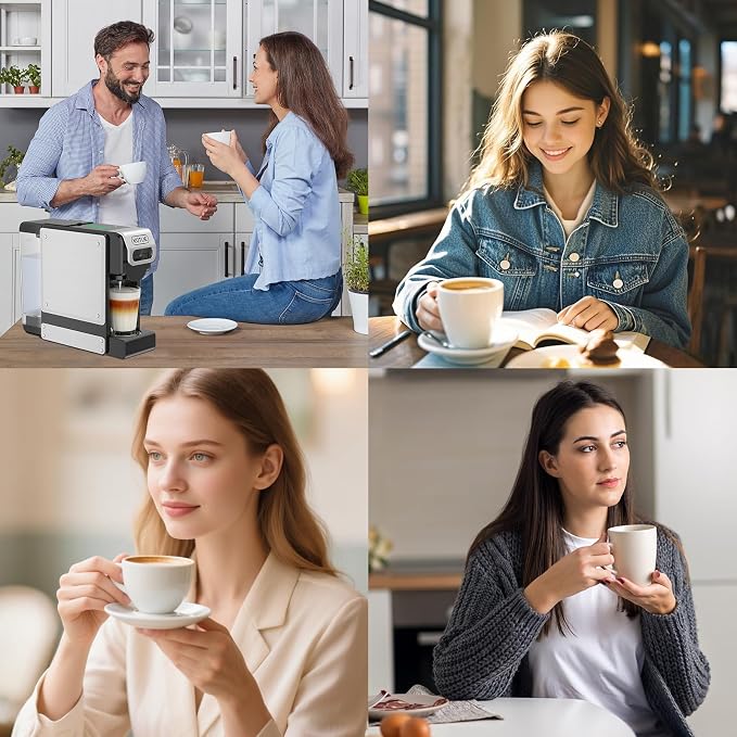 KOTLIE 19 Bar Single Serve Coffee Maker for K*cup, Nes Original,Dol*e Gusto,and Grounds, 34 Oz Reservoir with 7 Water Flow Settings, Ideal for Homes, Offices and RVs (ST-550)
