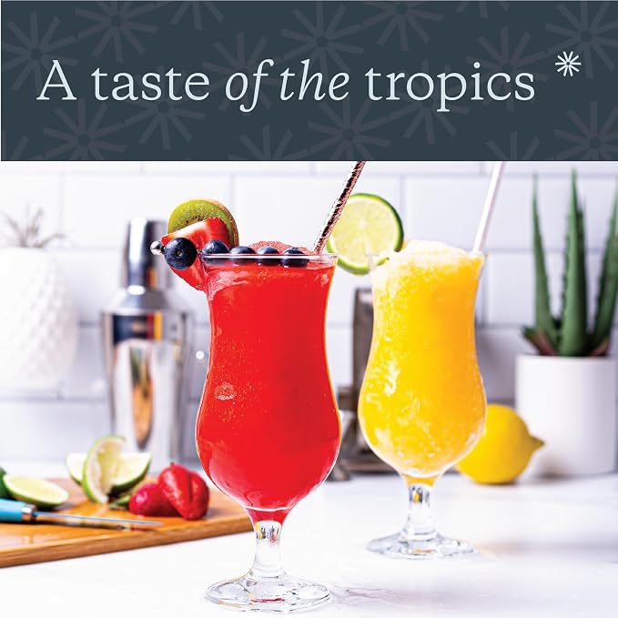 Vikko Hurricane Glasses, Set of 4 Pina Colada Glasses, 13.25 Ounce Cocktails Glasses Set, Durable Dishwasher Safe Party Glass