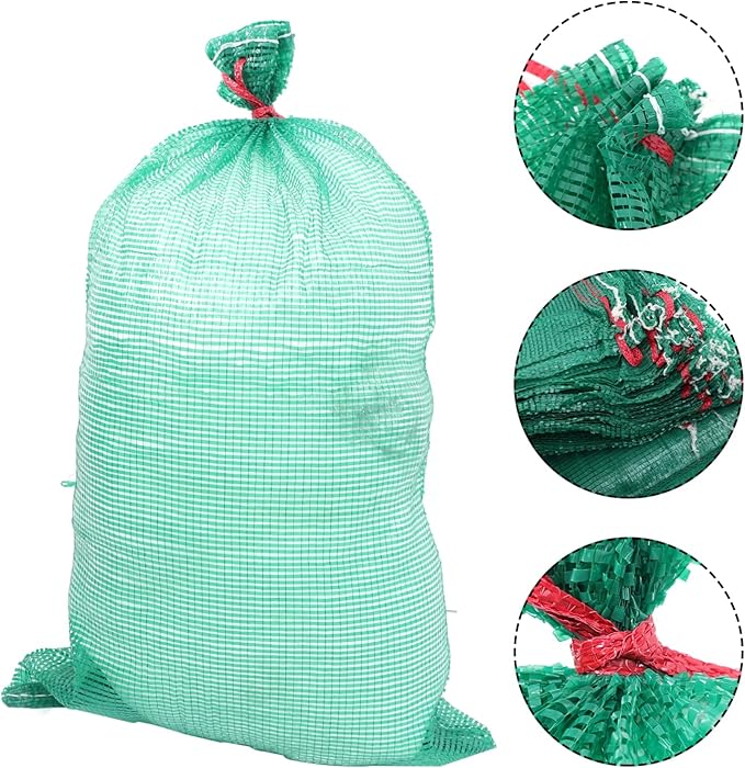 Yardwe 50pcs Mesh Produce Bags for Vegetables Onion and Potato Storage Bags Breathable Drawstring Grocery for Fruits and Root Vegetables Lightweight and Design