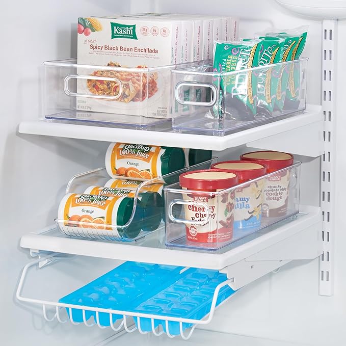 iDesign Soda Can Dispenser for Refrigerator or Pantry - Set of 3 - Clear - Made in USA