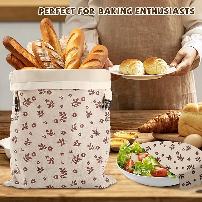 Beeswax Bread Bags, Reusable Organic Beeswax Bread Bag for Sourdough