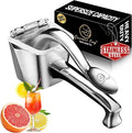 Stainless Steel Lemon Squeezer, Heavy-Duty Orange Juicer, Durable Hand Press Citrus Juicer, Portable Lime Squeezer, Rust-Free, Easy to Clean, Ideal for Kitchen & Bar, 5-Year Warranty