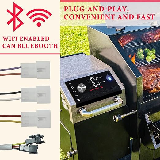 Replacement 80042 WiFi Digital PID Control Board Parts for PB2180LK, Compatible with Pit Boss Lockhart Platinum Pellet/Smoker Combo Grill, Comes with Bluetooth Function