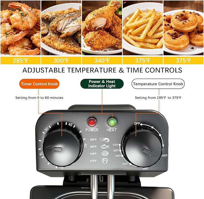 Sous Vide Cooker WiFi & Immersion Deep Fryer with Basket
