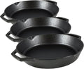 Lodge 12 Inch Pre-Seasoned Cast Iron Skillet - Dual Assist Handles - Use in the Oven,on the Stove,on-the Grill,or Over a Campfire - Black,(Pack of 3)