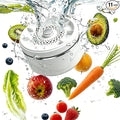 Fruit and Vegetable Washing Machine, Fruit Cleaner Device Waterproof Fruit and Vegetable Purifier Clean Produce with Titanium Electrolysis Purification for Home Kitchen
