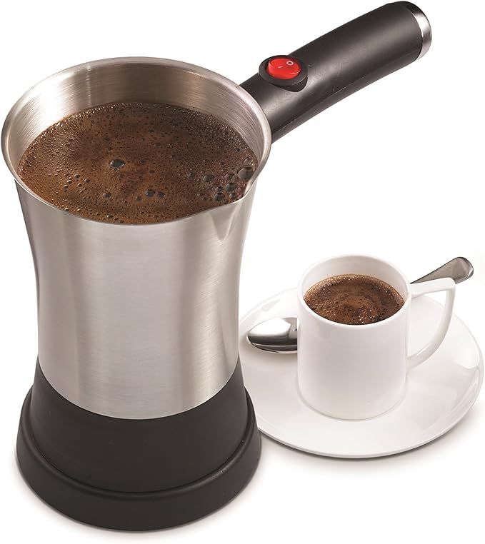 Brentwood Appliances TS-117S Electric Turkish Coffee Maker, 4-Cup, Stainless Steel/Black