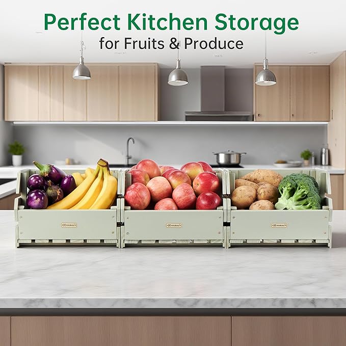 HABAU Wood Potato Onion Storage Bins - Thumbnail 5