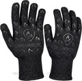 Grill Armor Oven Gloves with Fingers – Extra Long Cuff, 932°F Heat, Fire & Cut Resistant Mitts for BBQ, Grill, Cooking, Grilling, Baking & Smoker