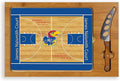 PICNIC TIME NCAA Icon Glass Top Cutting Board & Knife Set, Cheese Boards Charcuterie Boards, Serving Platter, (Parawood & Bamboo)