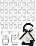Wedding Favors for Guests-50 Sets wedding party favor bulk Acrylic Clear Shot Glasses,Plastic Glasses Wedding Thank You Gifts with Treat Boxes for Bridal Shower Friends Family Guests