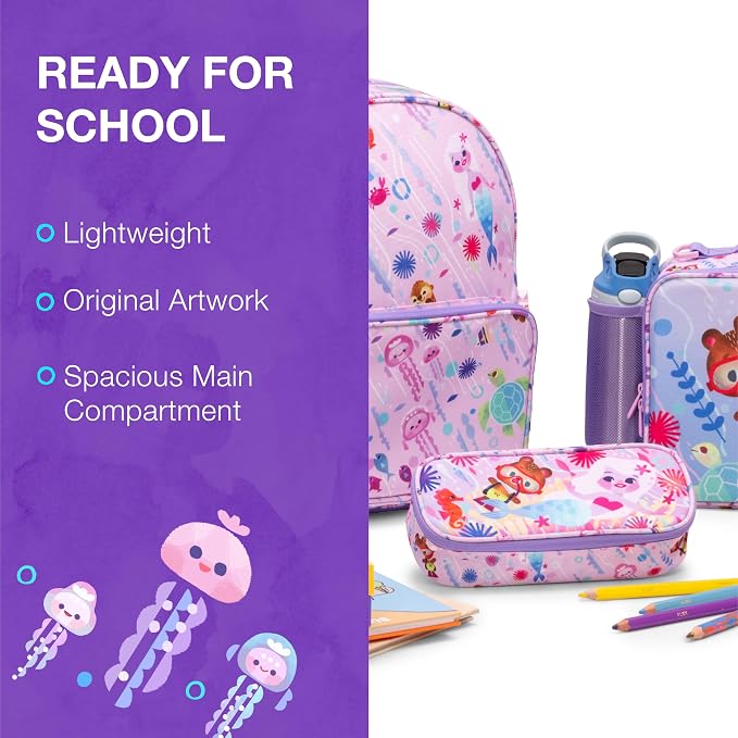 Traveler's Choice Kids JoJo the Bear's School Adventure, Under the Sea, Pencil Case (4 x 9.25 x 2.25)