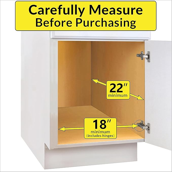 LYNK PROFESSIONAL® SELECT™ Slide Out Cabinet Organizer Pull Out Drawer, 17" x 21" Pull Out Cabinet Organizer – Pull Out Shelves for Kitchen Cabinets – Roll Out - Lifetime Ltd. Warranty, Wood Chrome