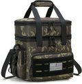 holuxer Tactical Lunch Bag & Lunch Box for Men - Large Double Deck Expandable Insulated Soft Adult Lunchbox for Work - Cooler Bag for Beach, Picnic, Camping,Outdoor，Travel (Camo,16L)