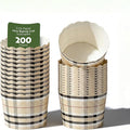 Restaurantware Baking Cups 200 Pack of 3.38 oz Paper Cupcake Liners Greaseproof Scalloped Oven-Safe Elegant Dessert Muffin Cups Disposable for Parties