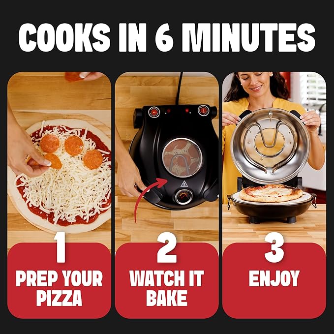 PIEZANO XL 14" Electric Pizza Oven Indoor Countertop Pizza Maker
